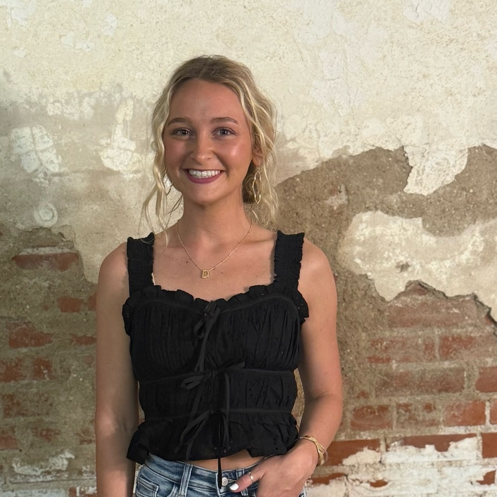 Black Ruffled Women's Top